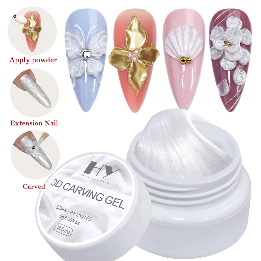 гель-эмбосс-гель для ногтей - Hanyinails гель для тиснения ногтей - Hanyinails
