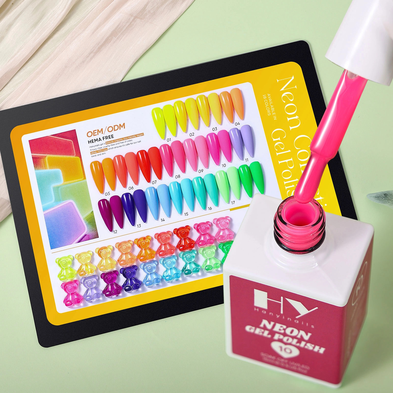 Гель-лак для ногтей НЕОНОВОГО ЦВЕТА - Hayinails