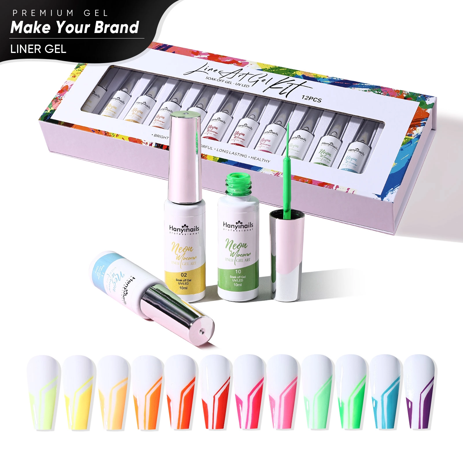 Neon Liner Art Gel - Hanyinails