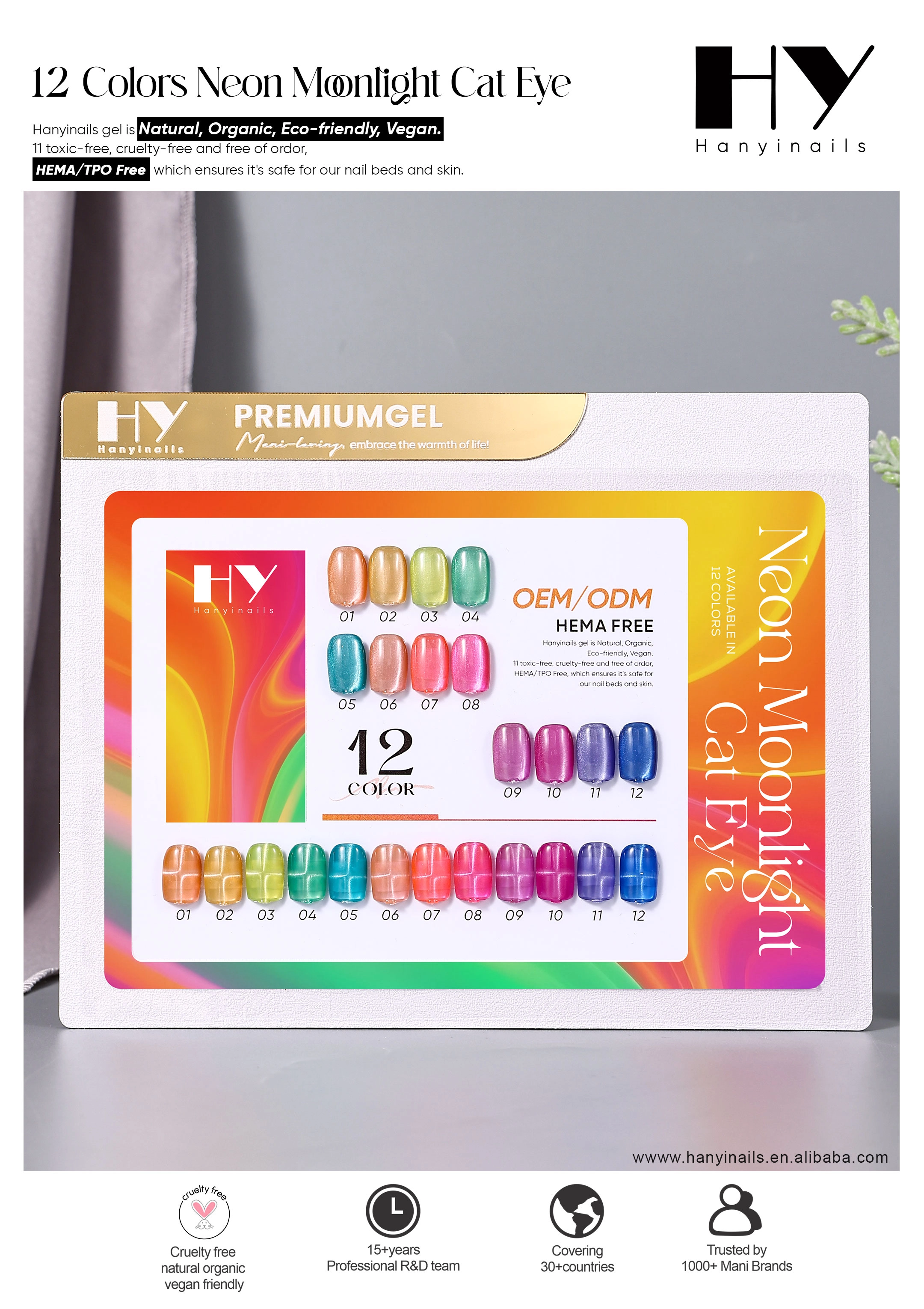 Neon Moonlight Cat Eye - Hanyinails