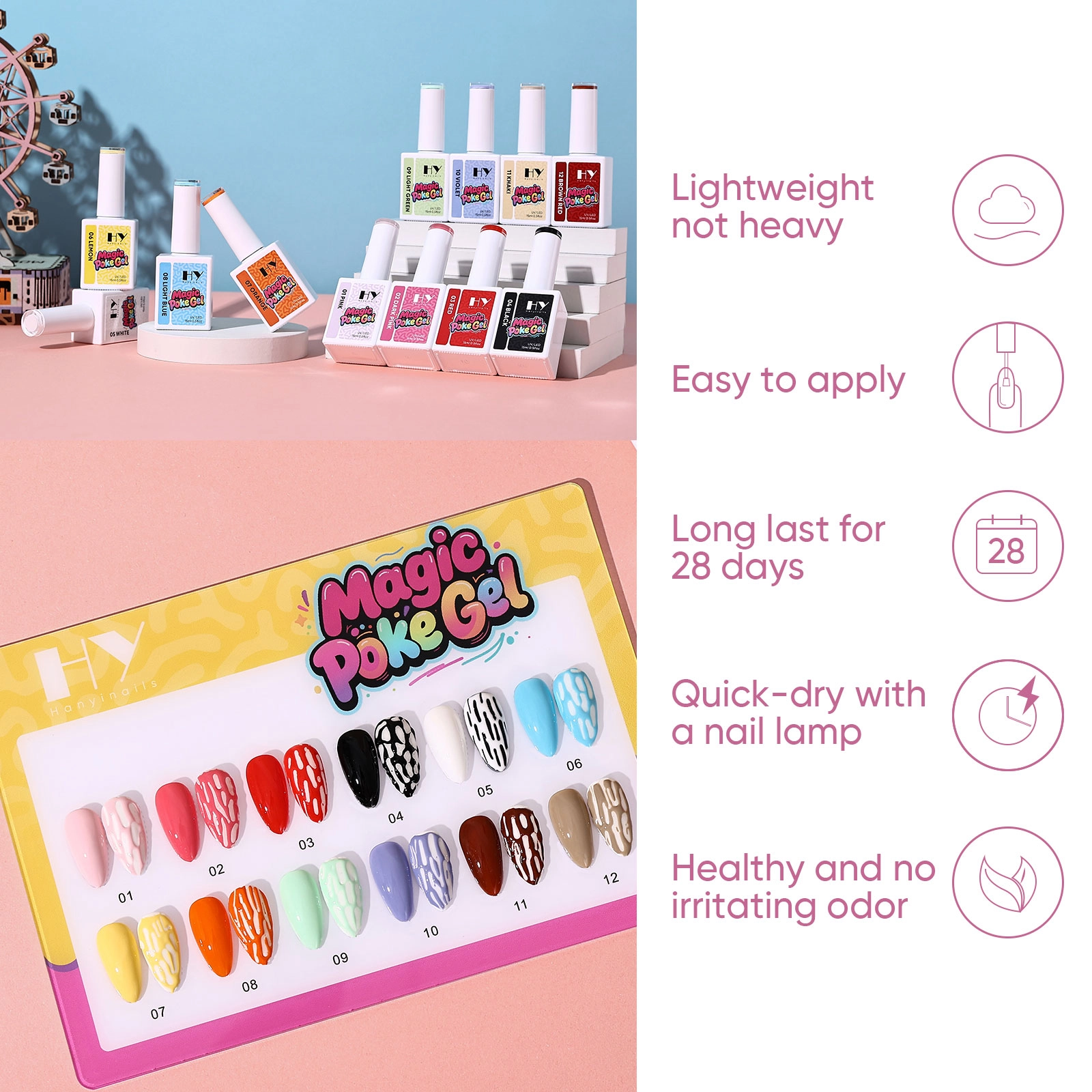No-Cure Nail Art Gel - Hanyinails