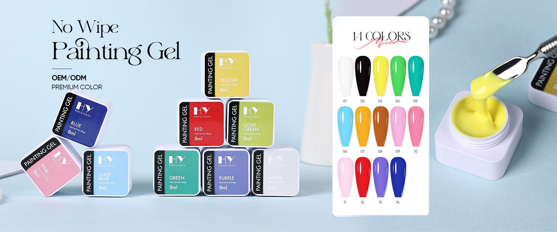 No wipe nail art gel kit