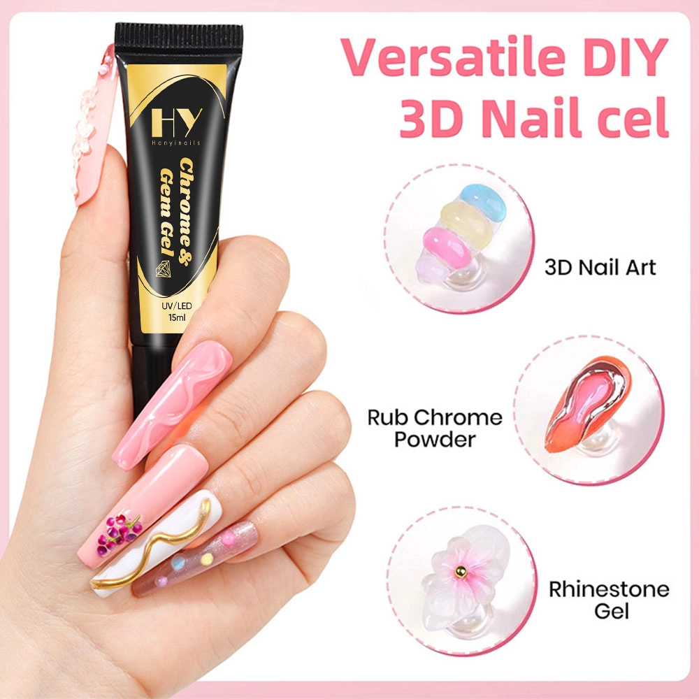 клей-для-драгоценных-камней-без-протирания - Hanyinails клей для ногтей без стирания для драгоценных камней - Hanyinails