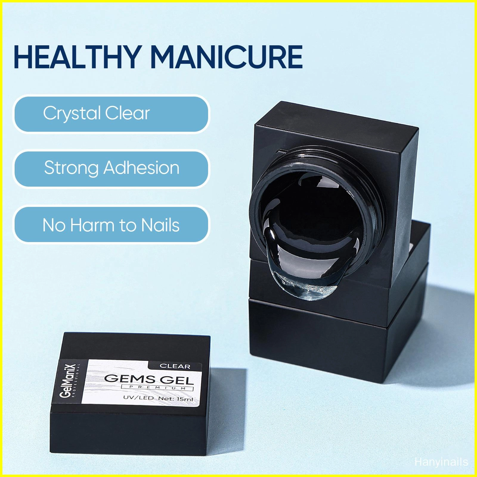клей для ногтей со стразами без стирания - Hanyinails