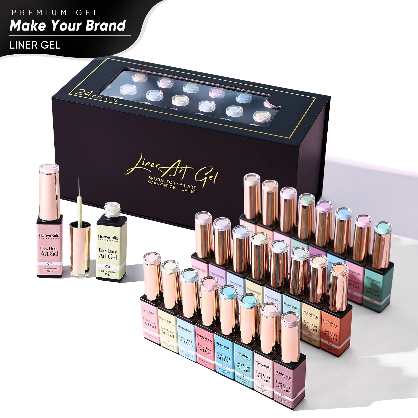 Pastel-Gel-Liner-for-Nails - Hanyinails Pastel Gel Liner for Nails - Hanyinails