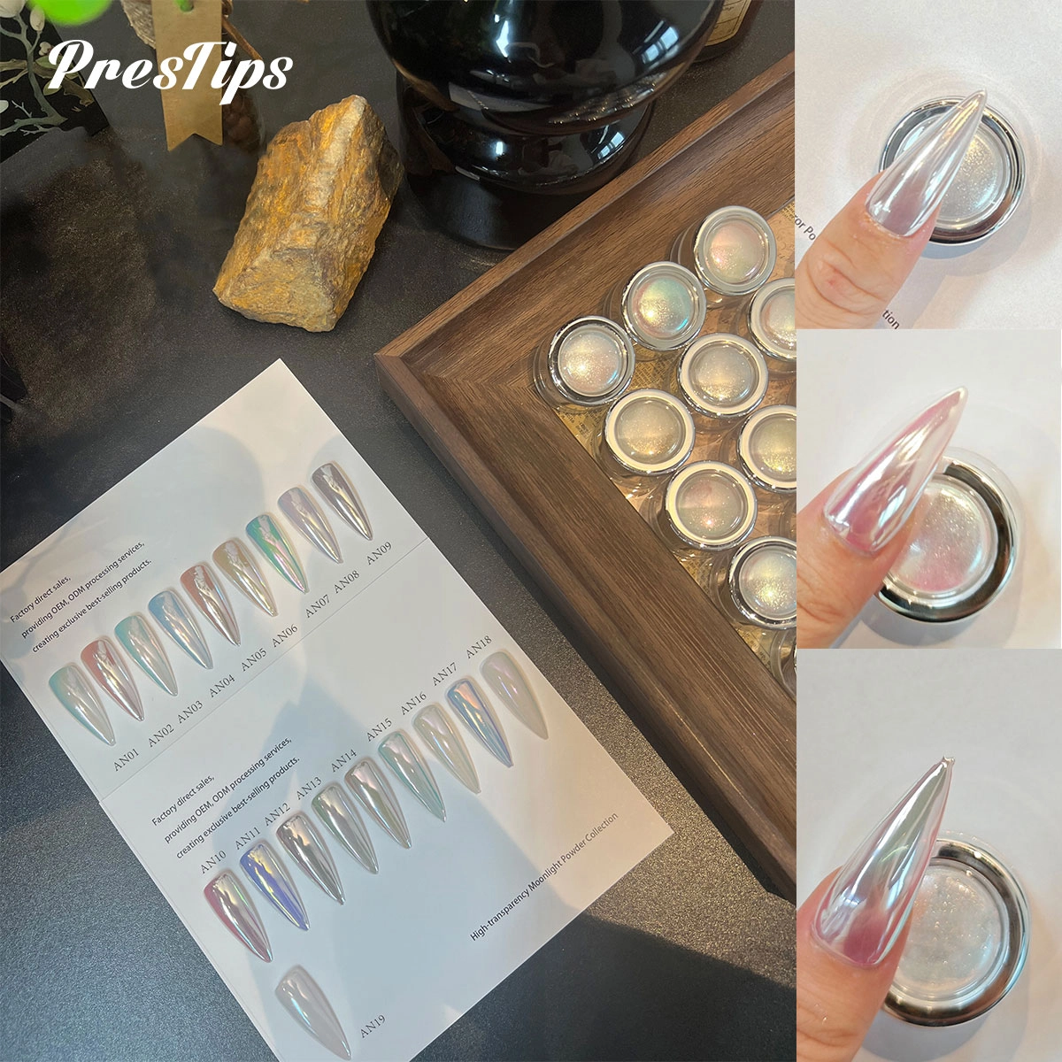Pearlescent-Nail-Powder - Hanyinails Pearlescent Nail Powder - Hanyinails