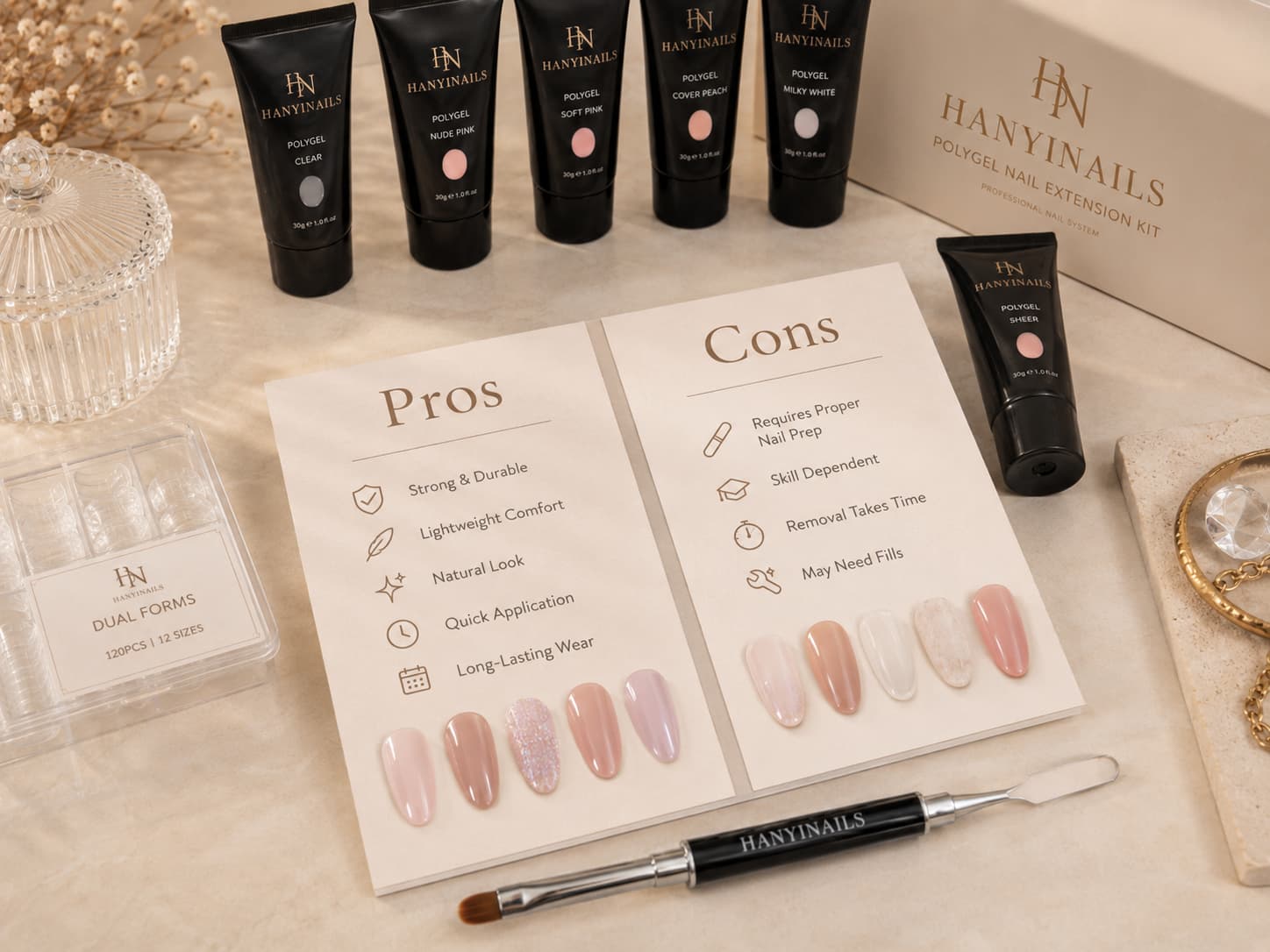 Polygel nails pros and cons for salon services