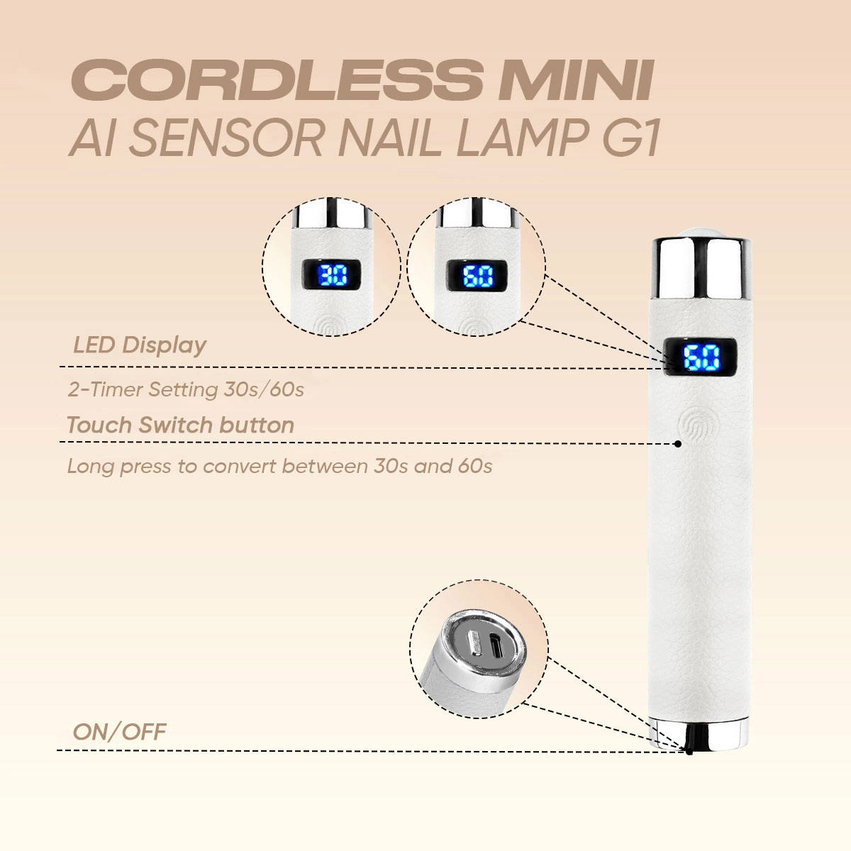 Portable UV LED nail dryer - Hanyinails