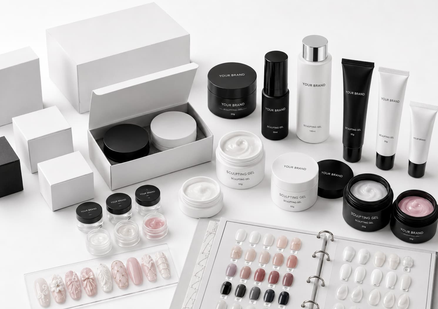 Private label 3D nail art gel customization