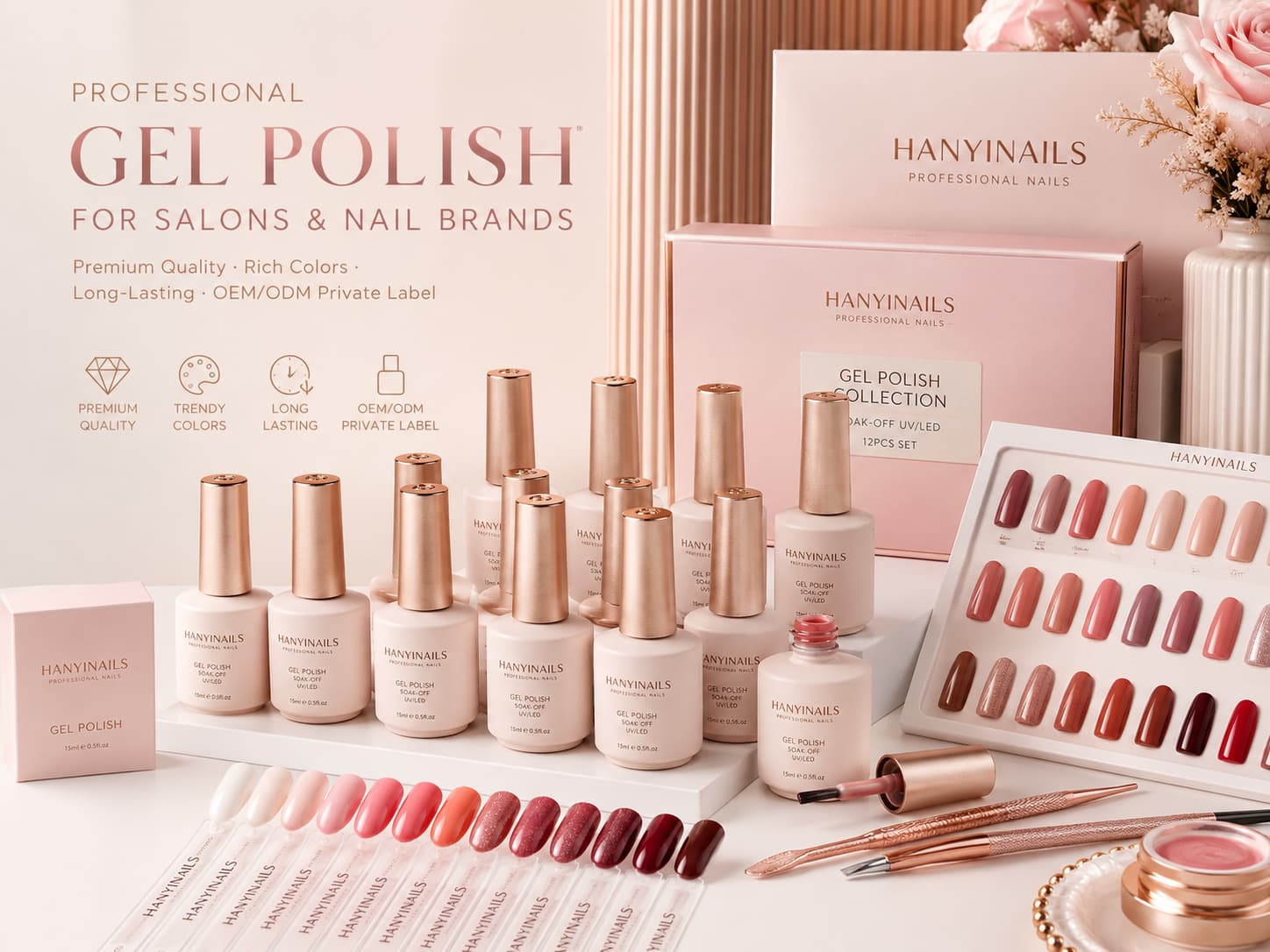 Private label gel polish packaging customization