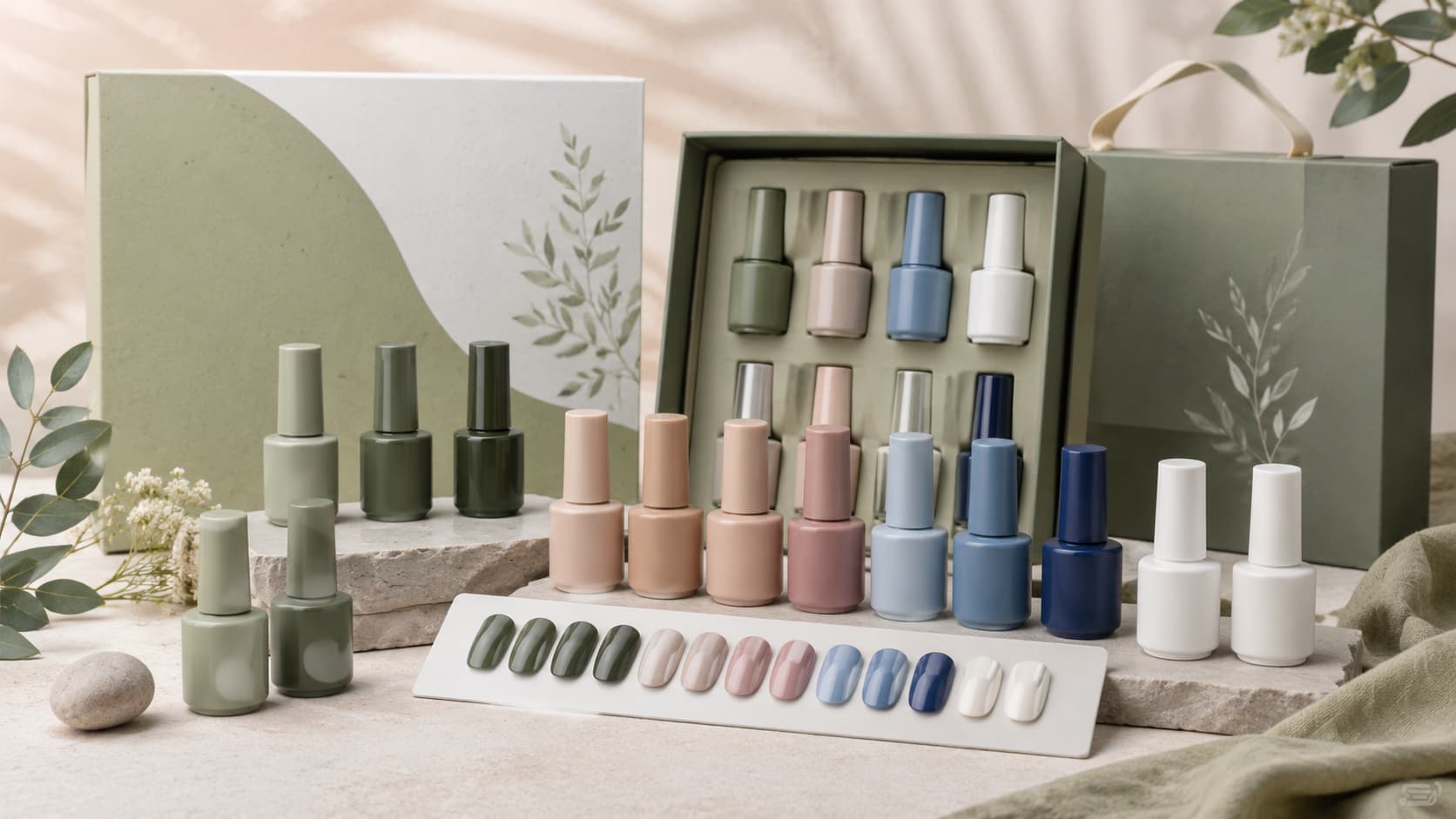 Private label sustainable gel polish collection for salons and nail brands