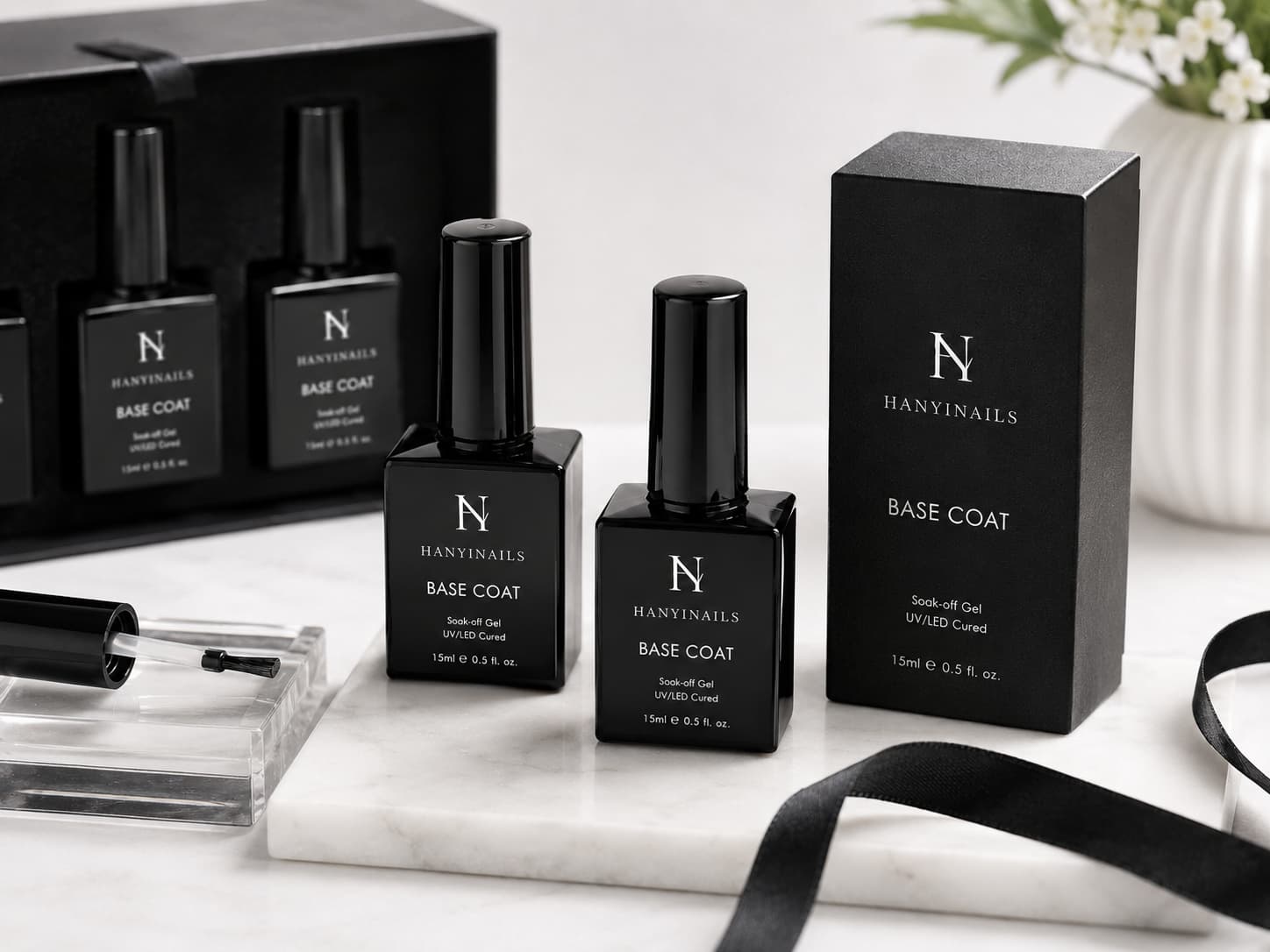 Professional gel polish base coat protecting natural nails