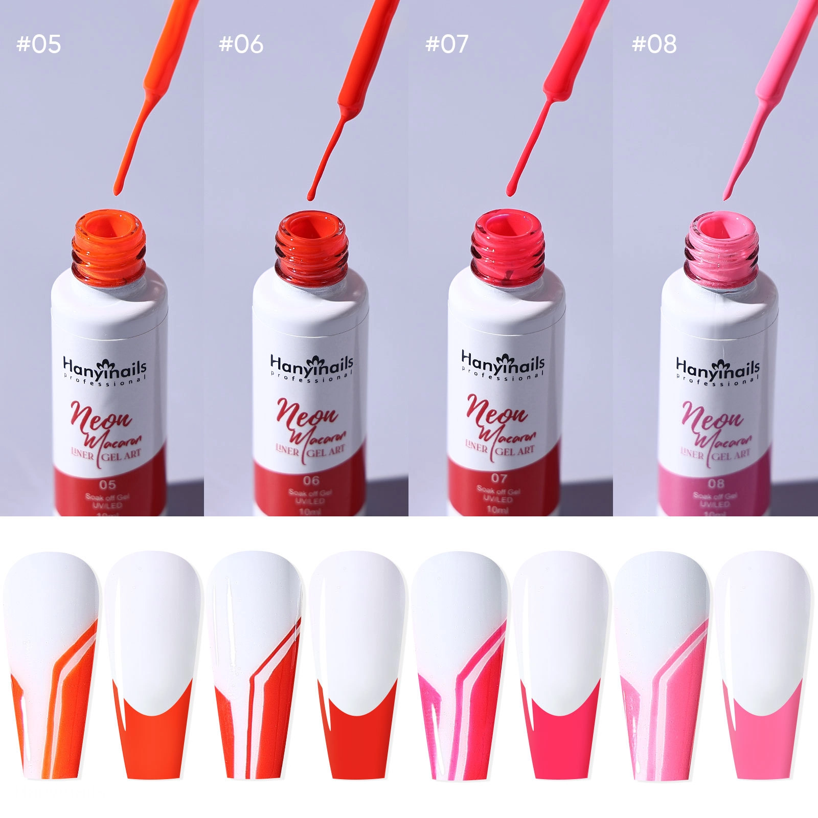 Professional Neon Liner Art Gel - Hanyinails