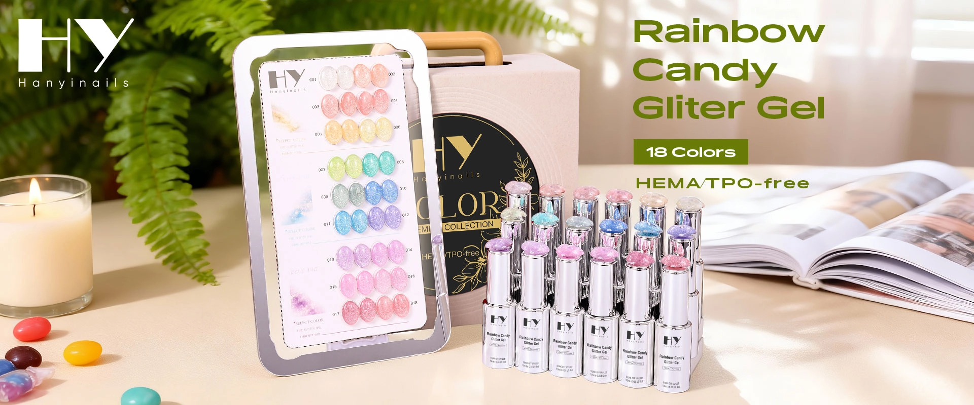 Rainbow-Candy-Gliter-Gel-banner - Hanyinails
