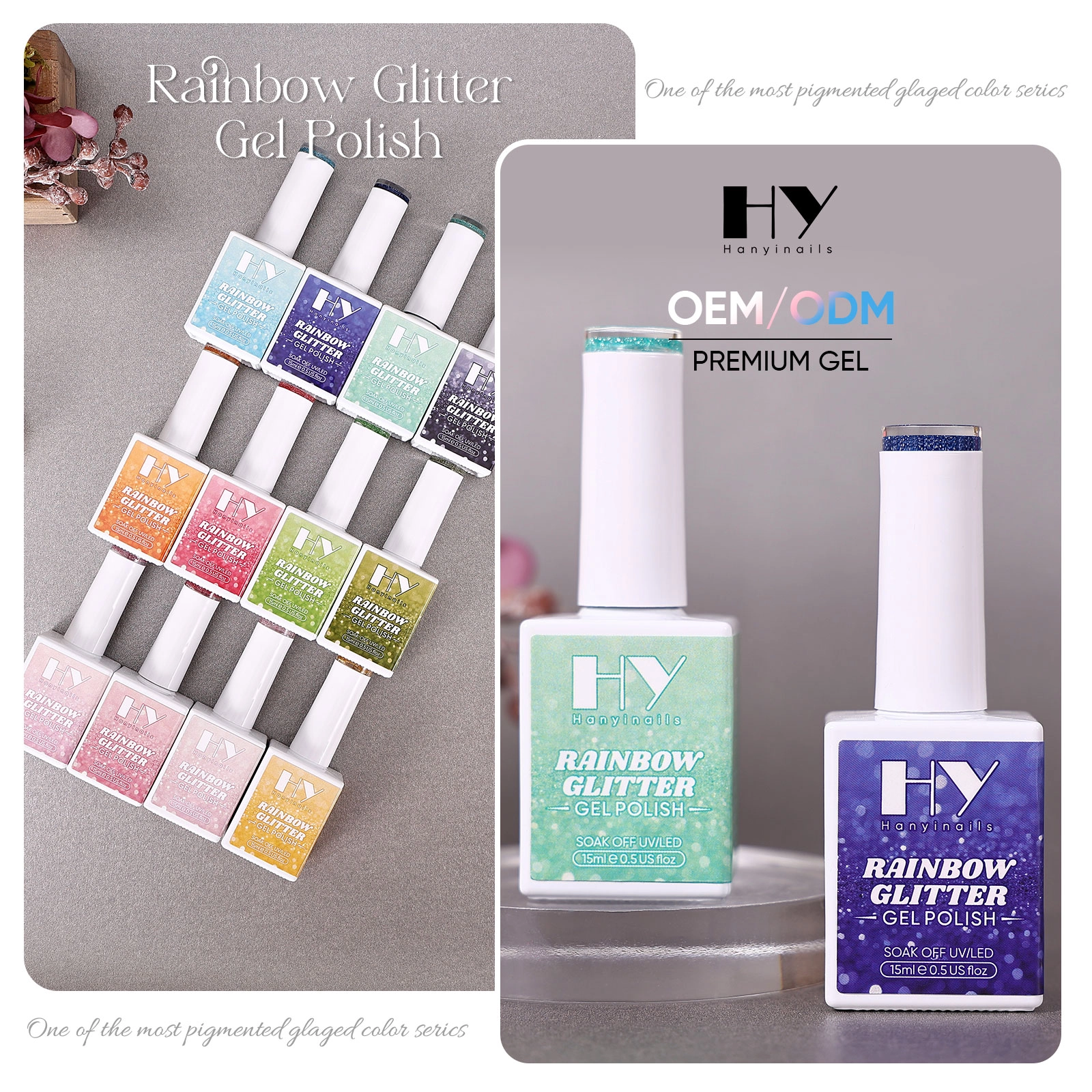 Rainbow sequins - Hanyinails