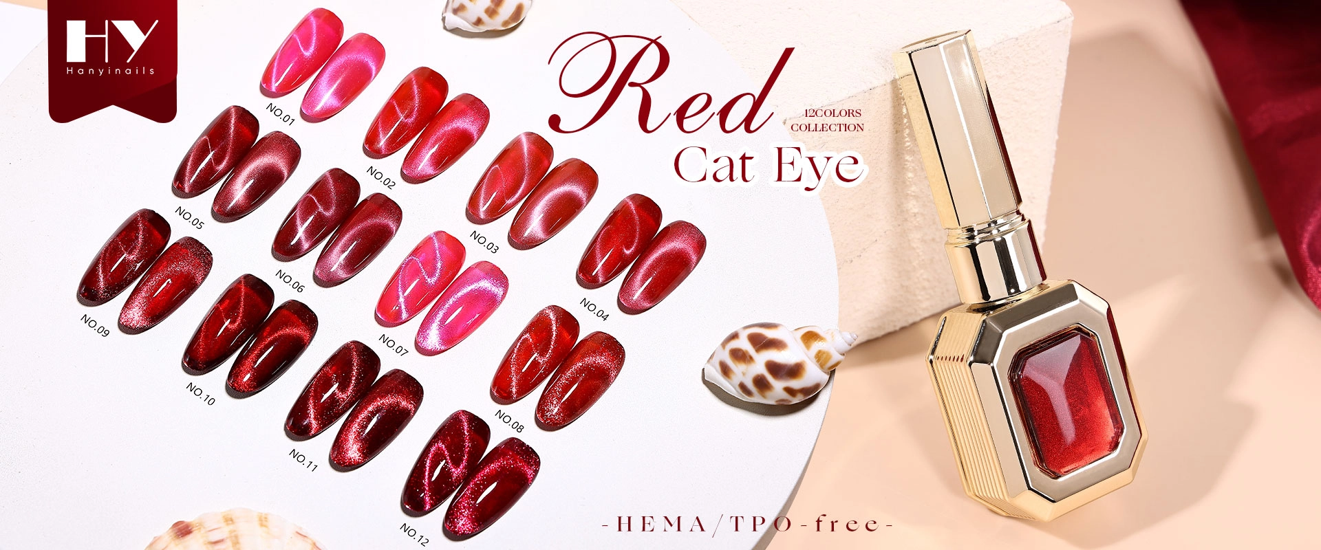 Ojo de gato rojo - Hanyinails
