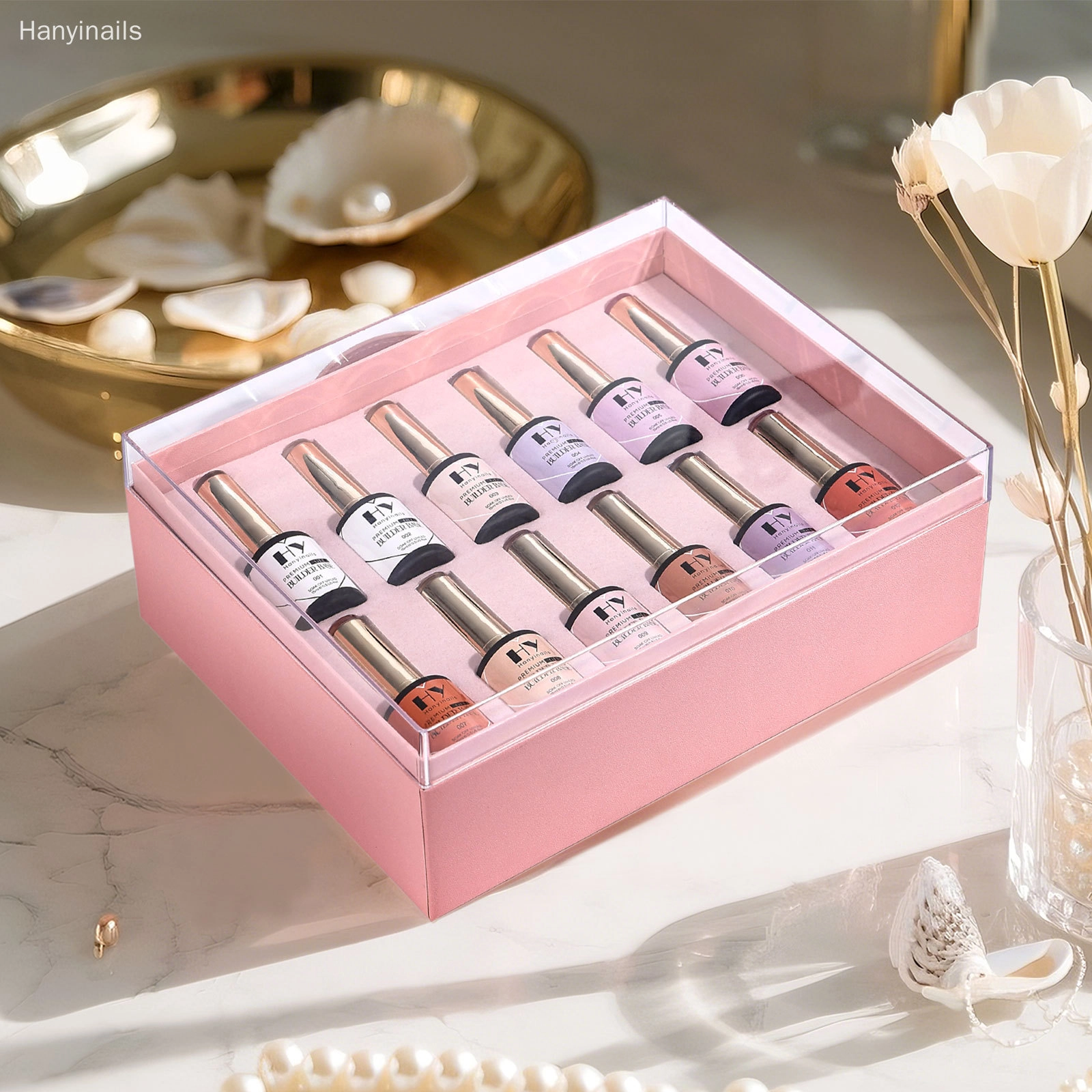 гелевые ногти на каучуковой основе - Hanyinails