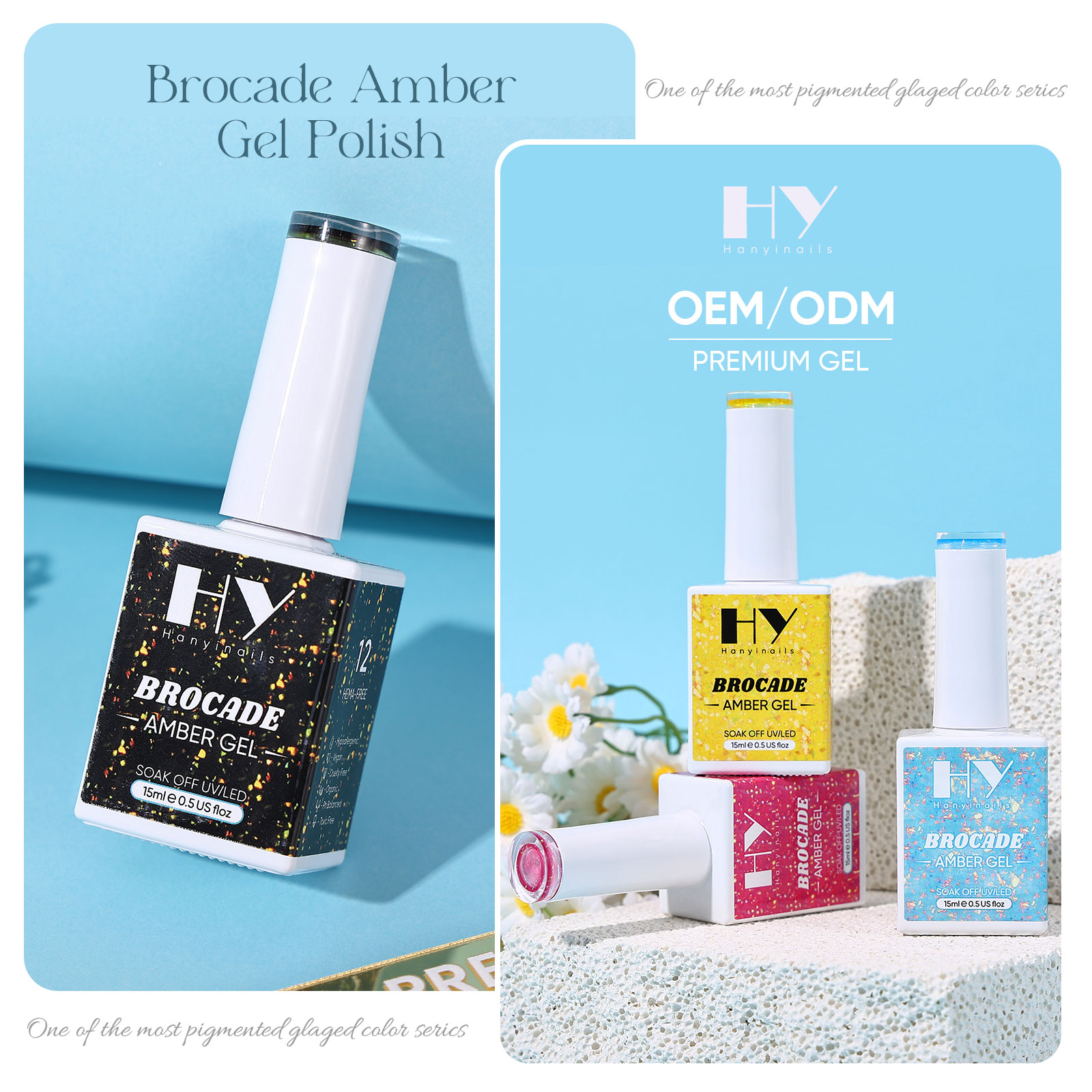 salon use amber jelly polish
