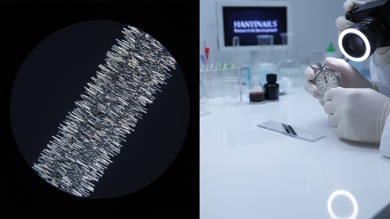 Scientific testing of magnetic iron particle alignment and viscosity in nail gel