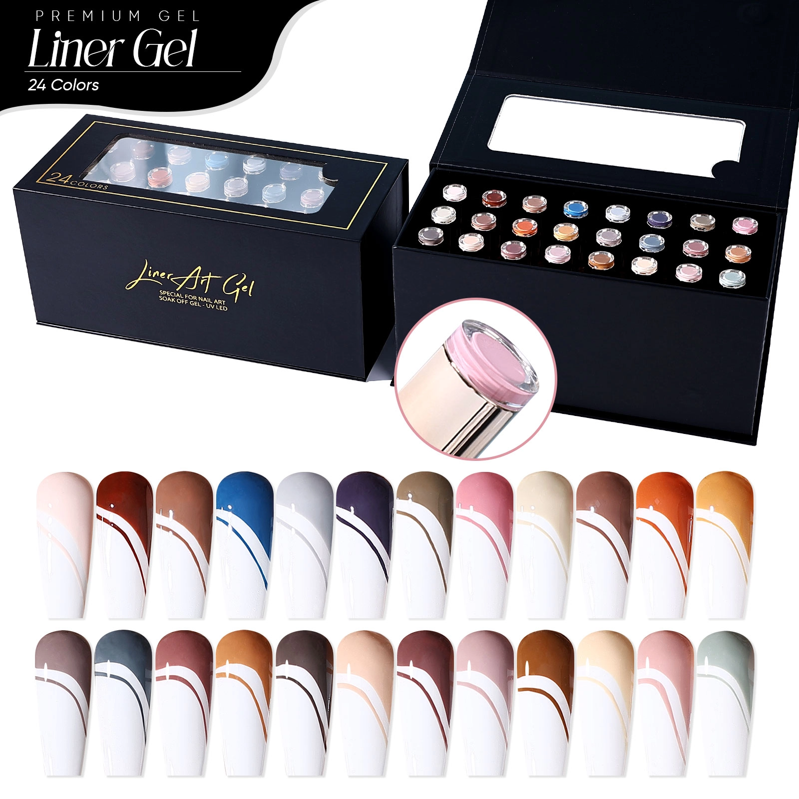 Seasonal-Liner-Art-Gel-Kit-for-Nails - Hanyinails Seasonal Liner Art Gel Kit for Nails - Hanyinails