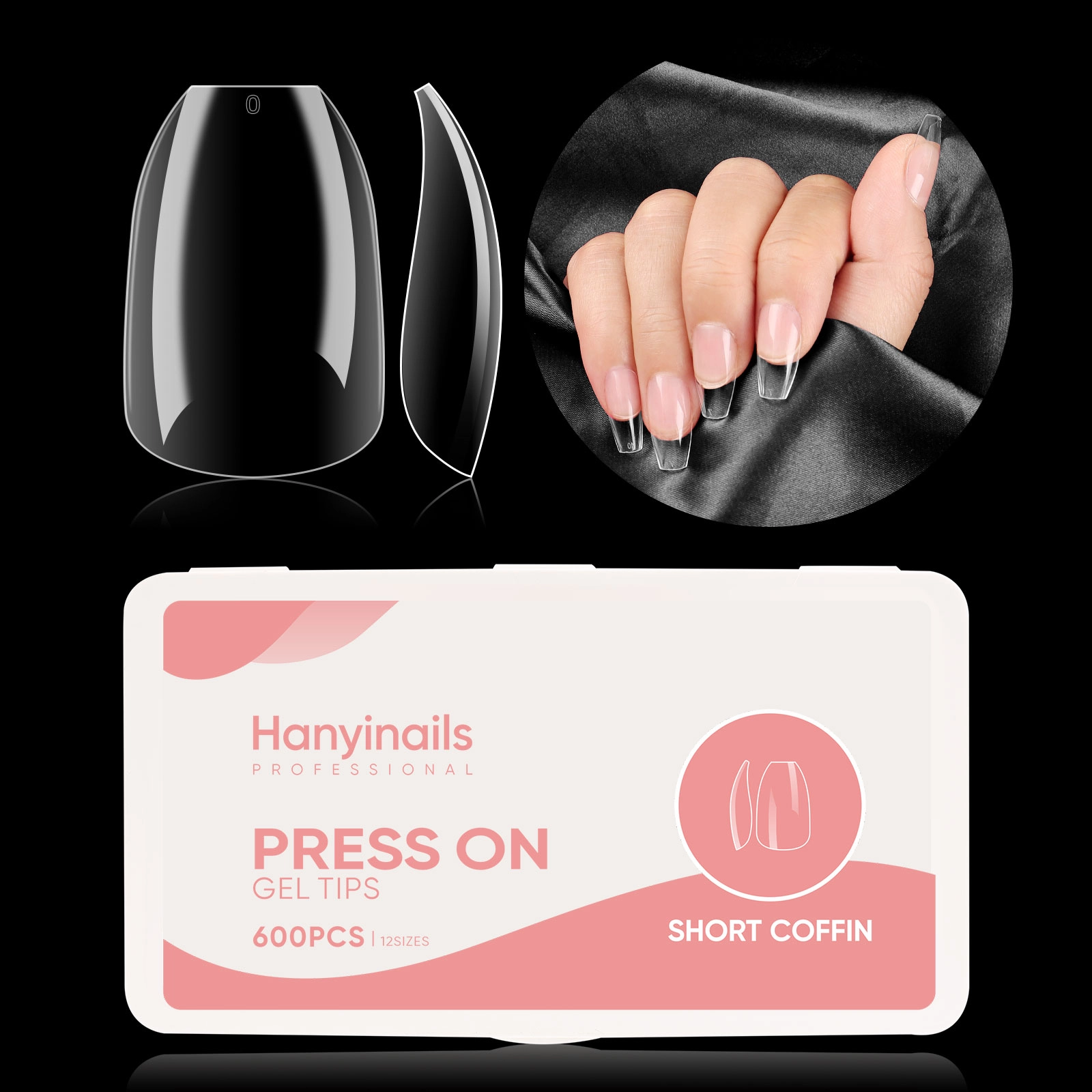 короткие-мягкие-гелевые-ногти - Hanyinails короткие мягкие гелевые ногти - Hanyinails