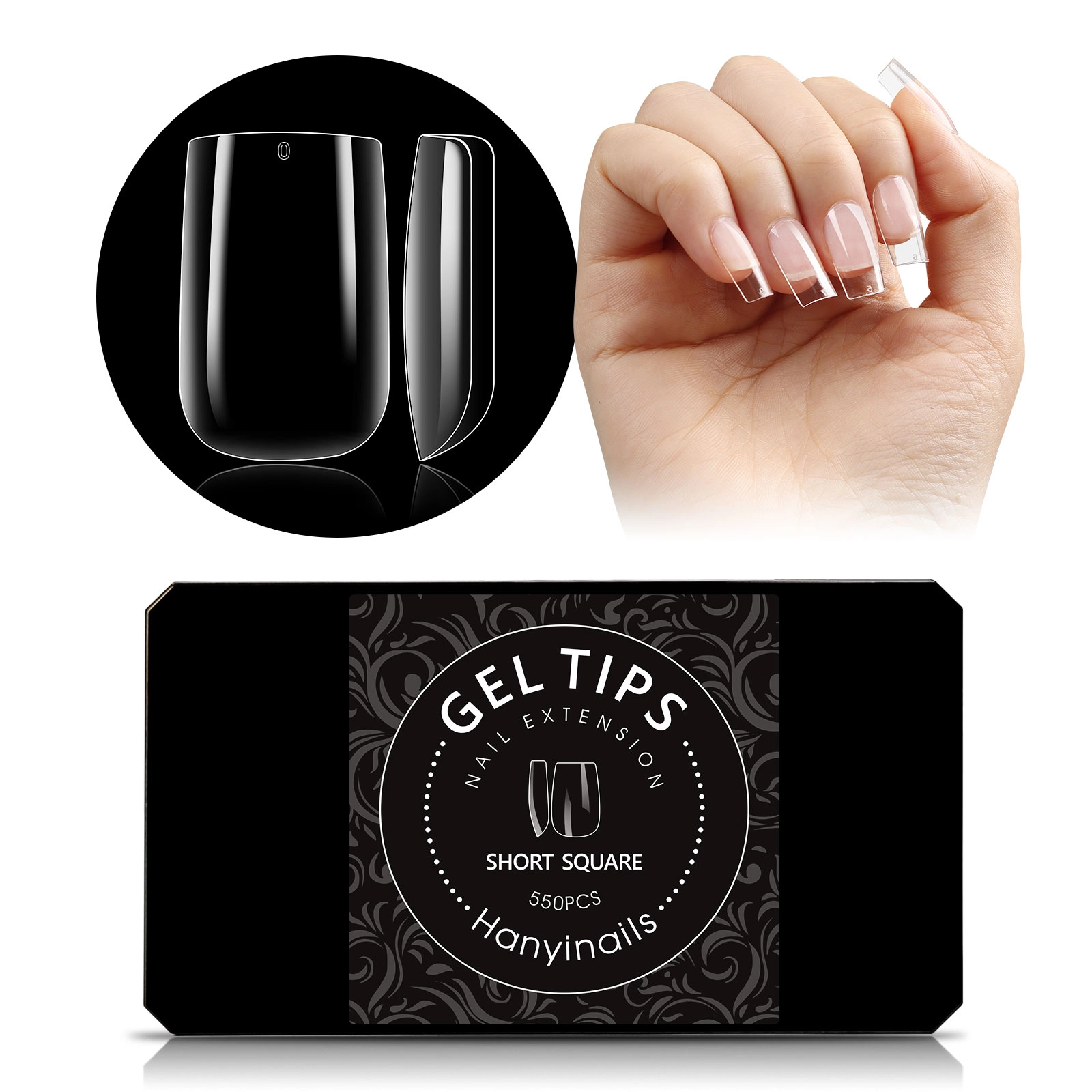 Short square nails - Hanyinails