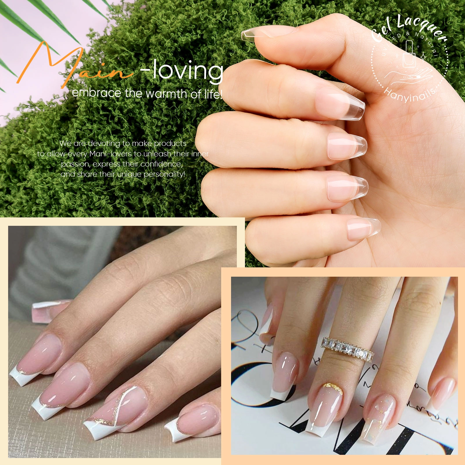 Набор для наращивания ногтей мягким гелем для начинающих - Hanyinails
