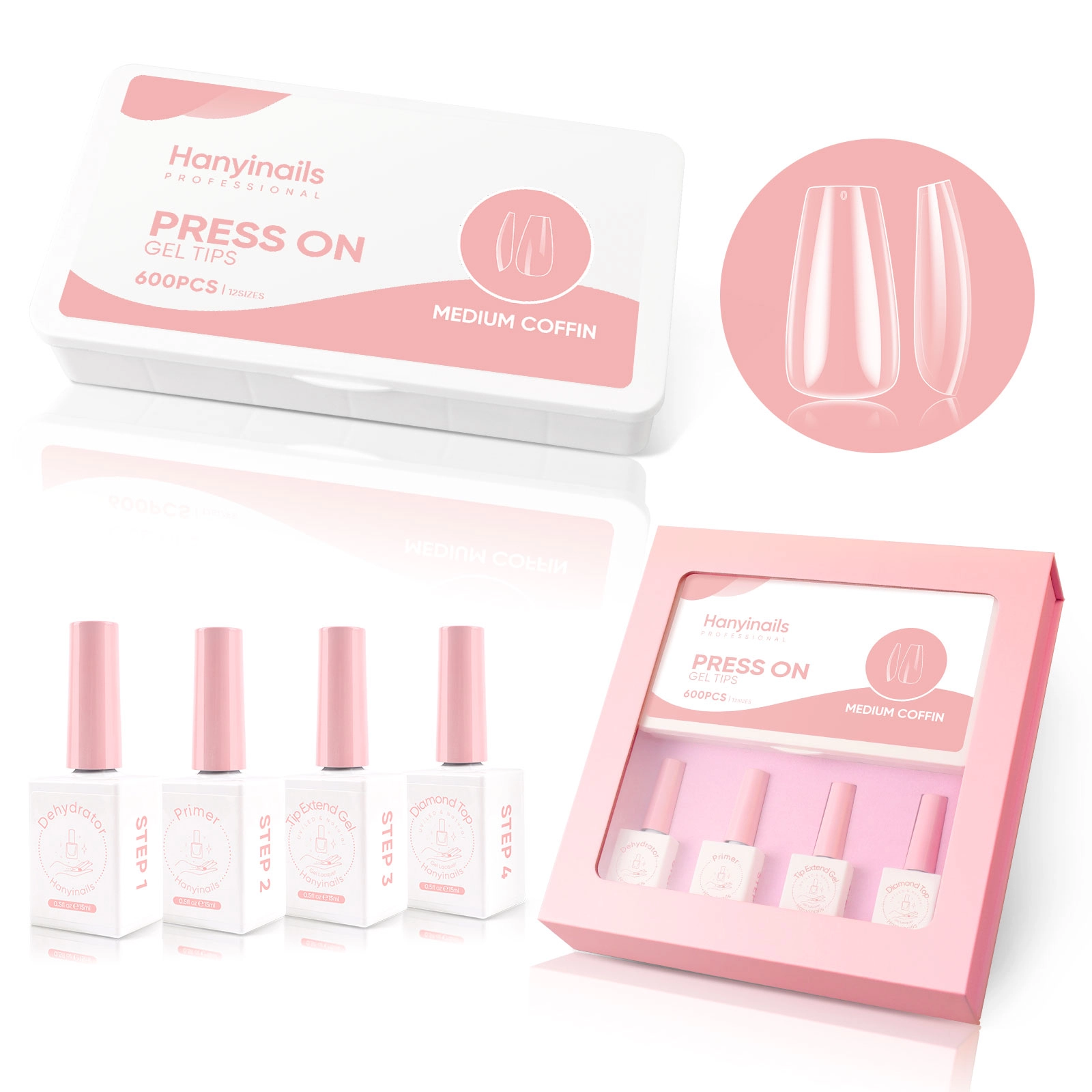 soft-nail-tips-kit-medium-coffin - Hanyinails soft nail tips kit medium coffin - Hanyinails