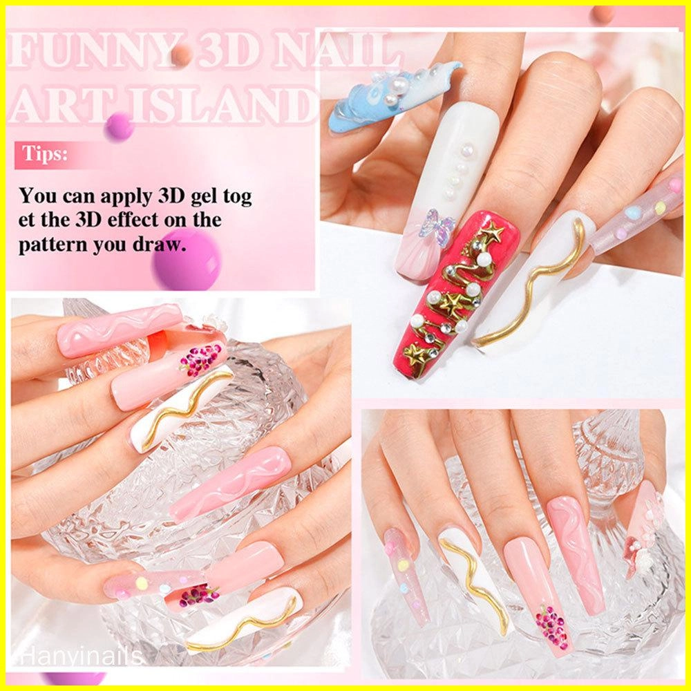 прочный гель со стразами UV LED - Hanyinails