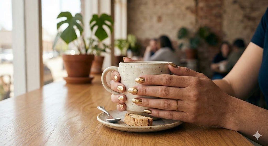 ultra-smooth gold mirror chrome nails ultra-smooth gold mirror chrome nails