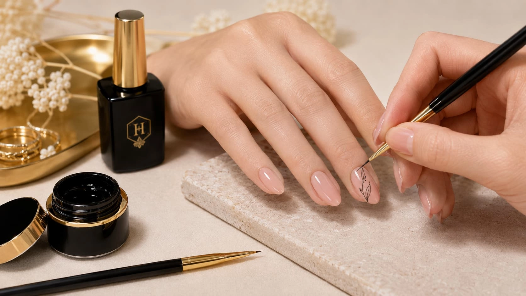 Using liner art gel over regular gel polish base - Hanyinails