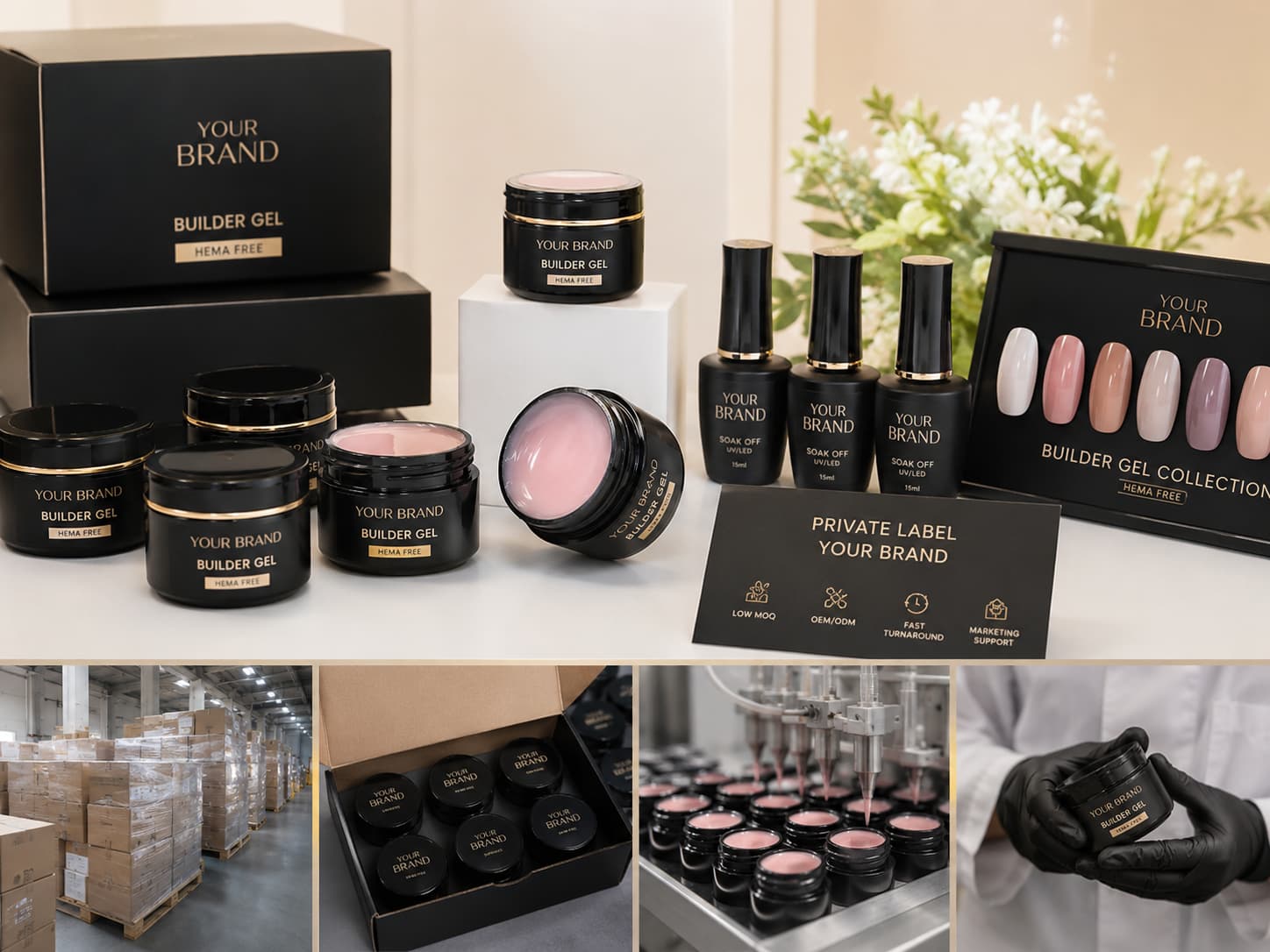 Wholesale HEMA-free builder gel supplier for nail brands