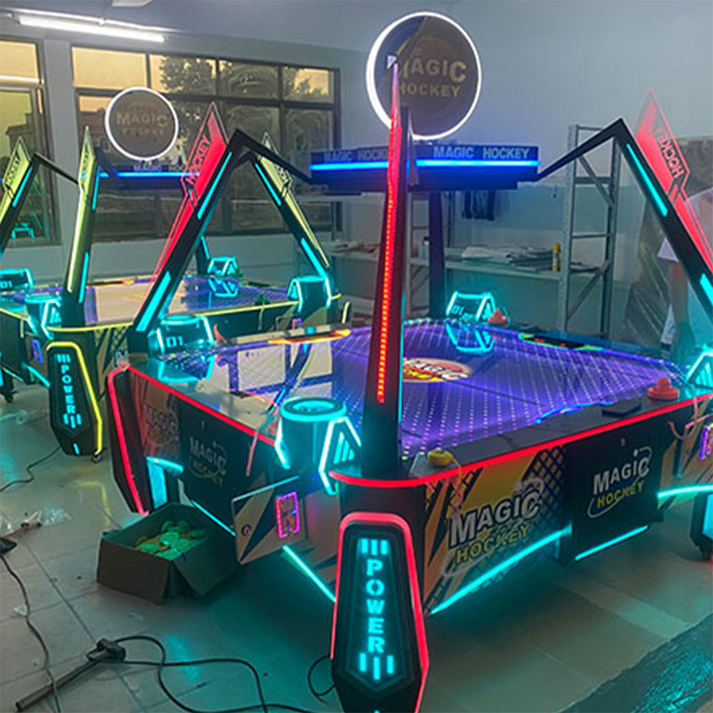 LED air hockey game