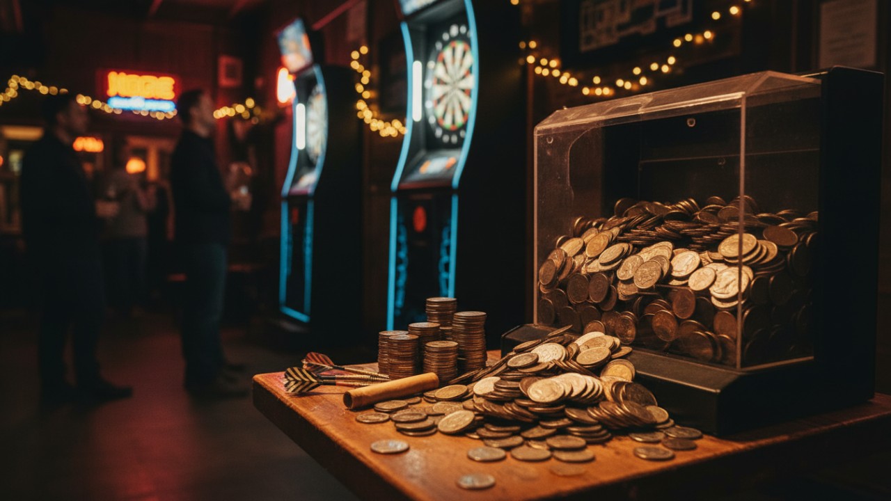 coin-operated dart machine revenue