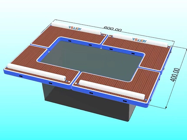 Plataforma de ar inflável flutuante para piscina (4)