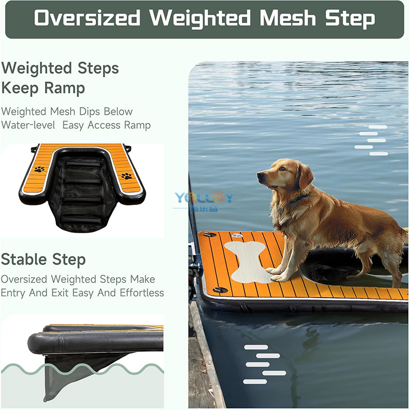 Rampas de agua para muelles flotantes inflables para perros Pup Plank (2)