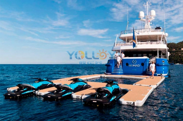 more functional connection of floating yacht dock (2)