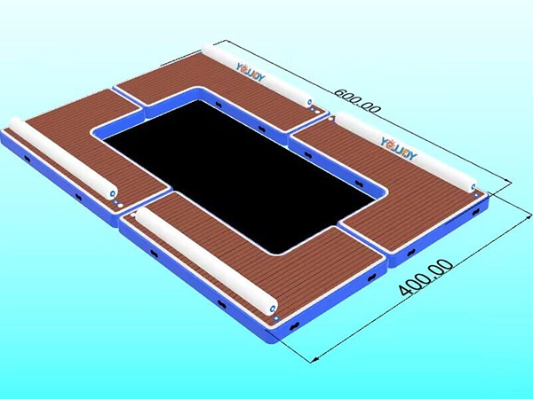 Aufblasbare schwimmende Couch Dock Schwimmbad Luftplattform für Marine-5