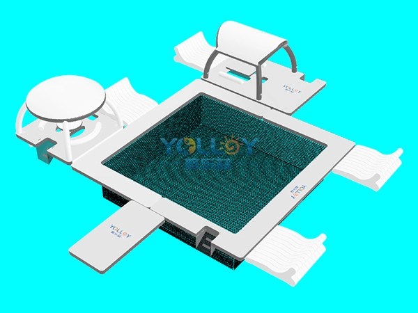 Swimming Inflatable Island Party Dock Swim Platform For Yacht (2)