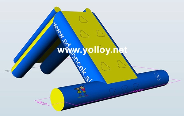 Desain 3D dari seluncuran air tiup Draf desain 3D seluncuran air tiup