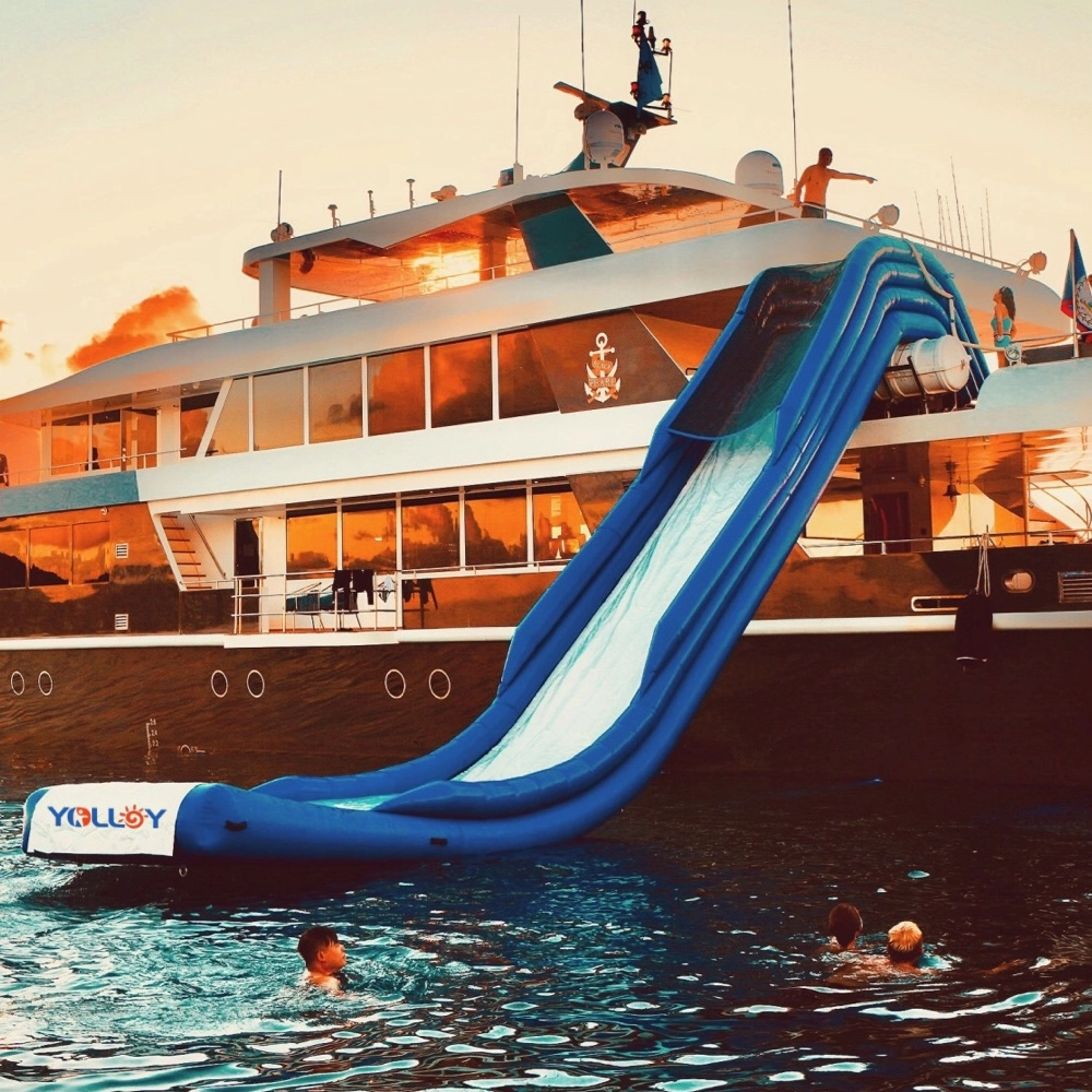 Floating Yacht Inflatable Water Dock Slide For Boat