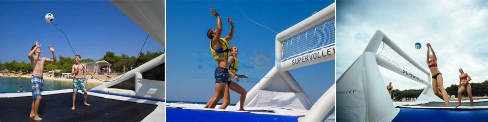 inflatable trampoline court for volleyball