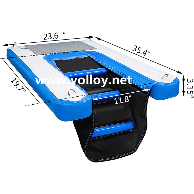 Rampa inflable flotante para perros para muelles de barcos y piscinas (2)