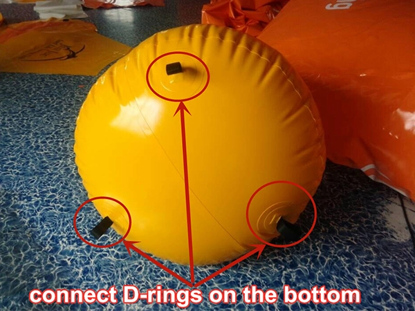 connect D-rings on the bottom