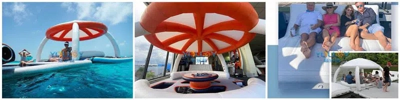 Swimming Inflatable Island Party Dock Swim Platform For Yacht (8)