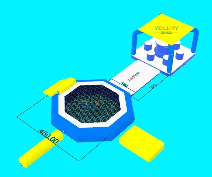 plataforma de parque aquático inflável de ilha flutuante