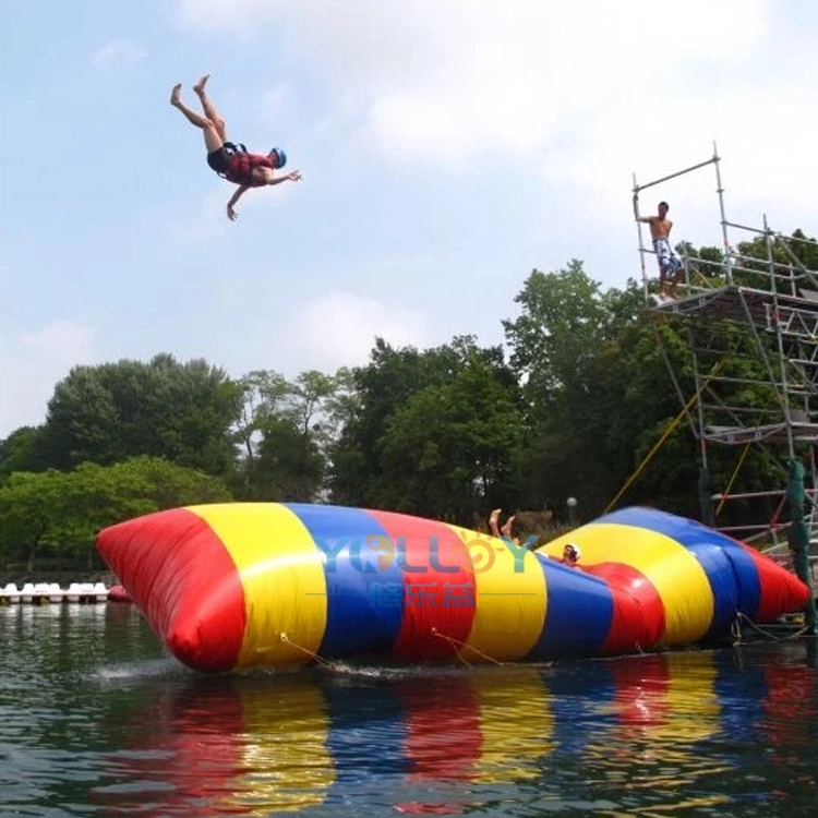 Almohada inflable para saltar en el lago, catapulta de agua (4)