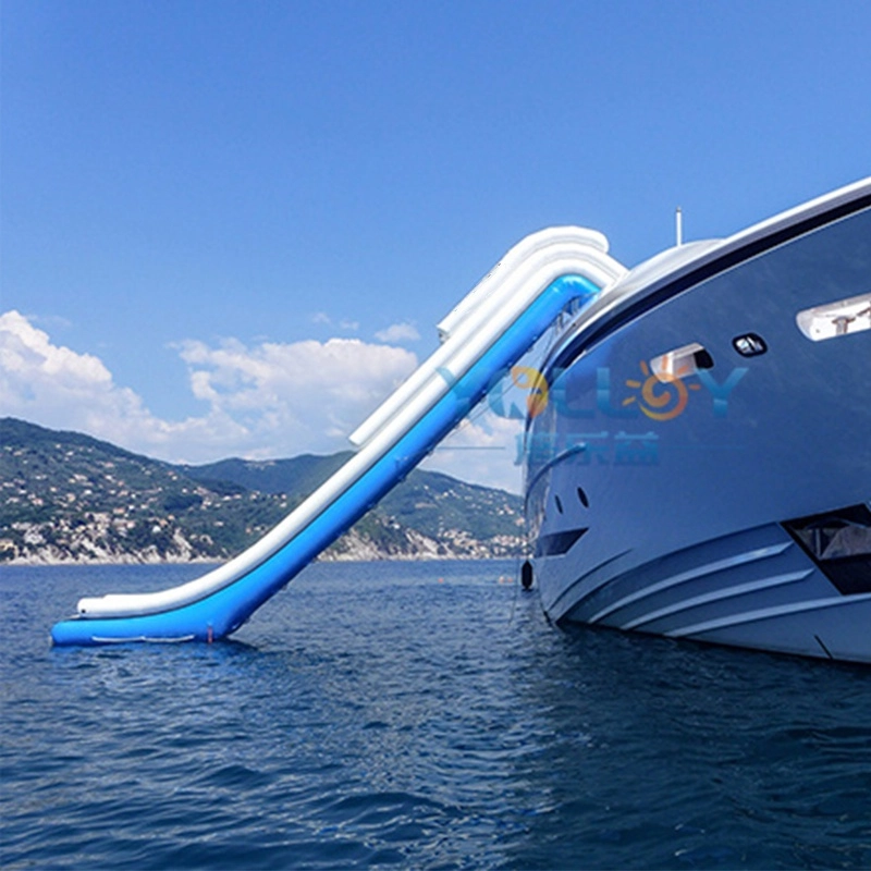 Aufblasbare schwimmende Yachtdock-Wasserrutsche für Boote (2)