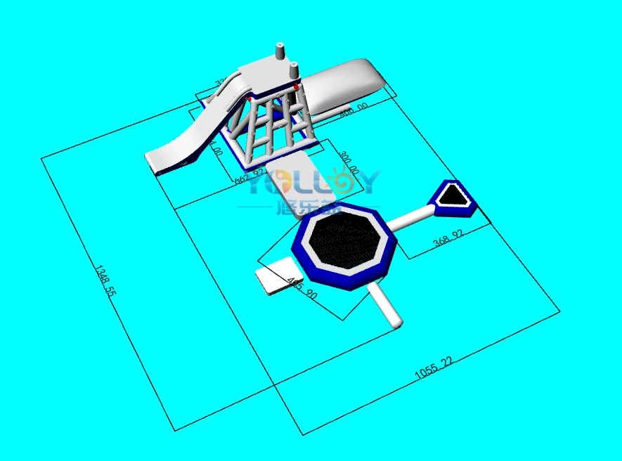 Combo Trampoline aquatique gonflable (2)