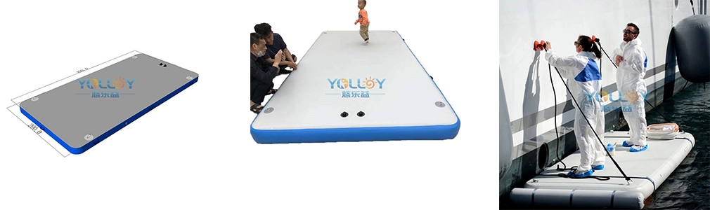 inflatable floating dock platform